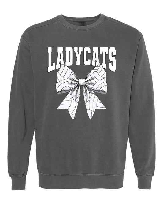 Ladycats Volleyball Bow Crewneck Sweatshirt #1