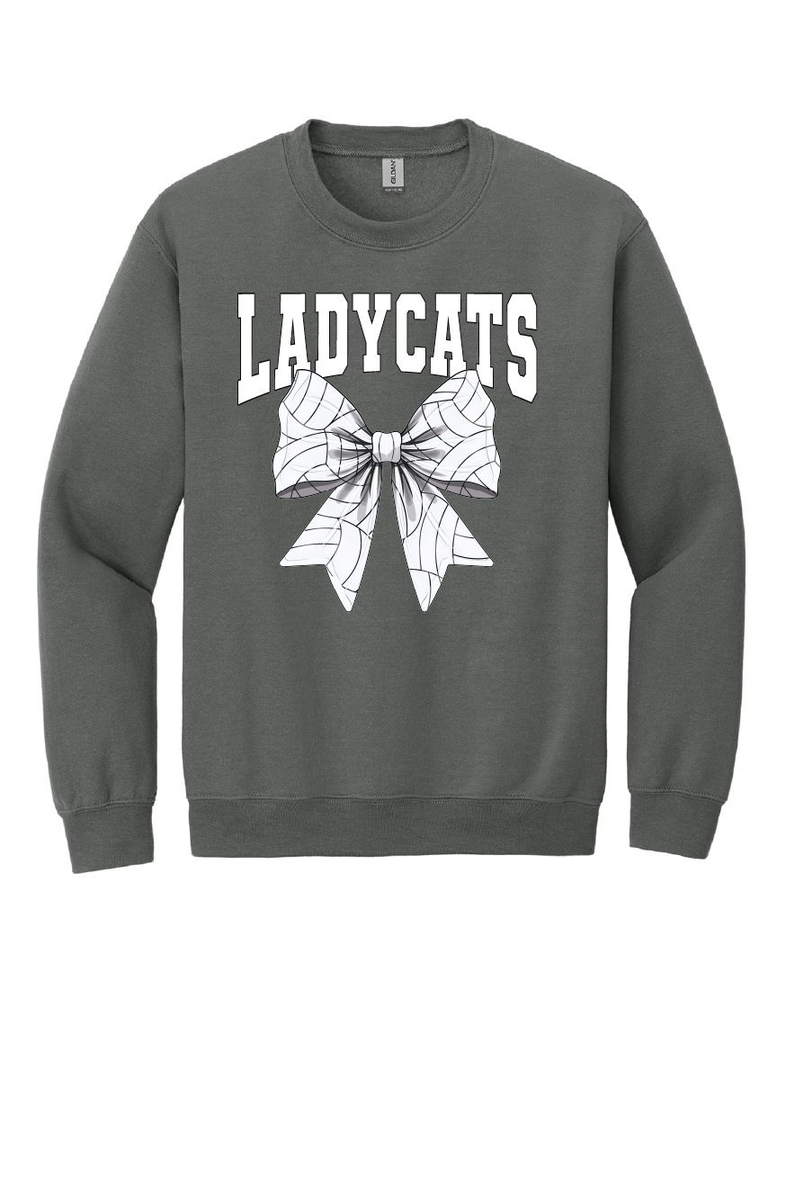 Ladycats Volleyball Bow Crewneck Sweatshirt #1