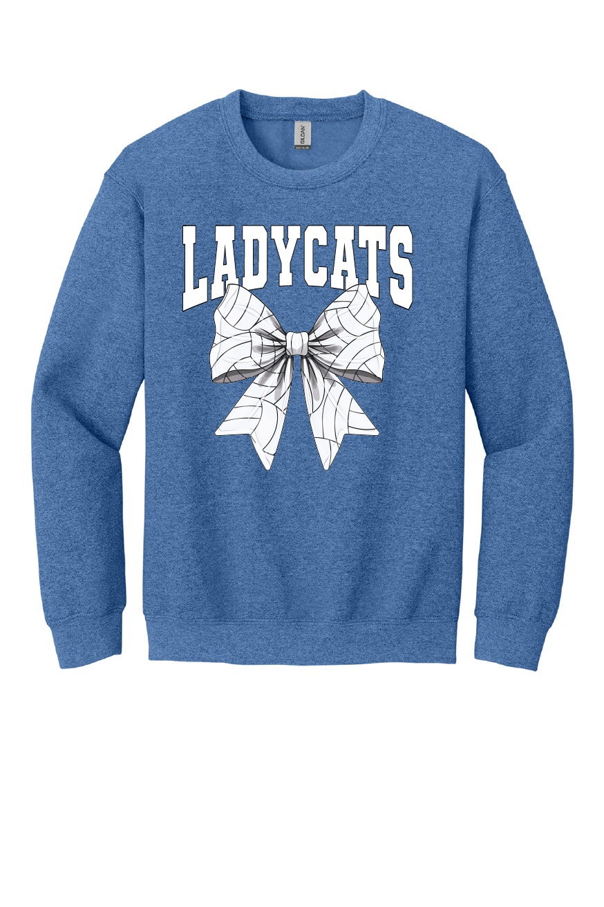Ladycats Volleyball Bow Crewneck Sweatshirt #1
