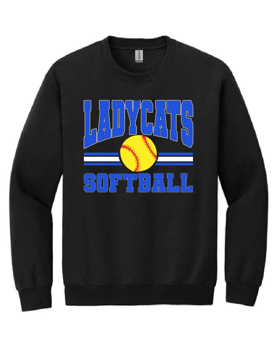 Ladycats Softball Crewneck Sweatshirt #1