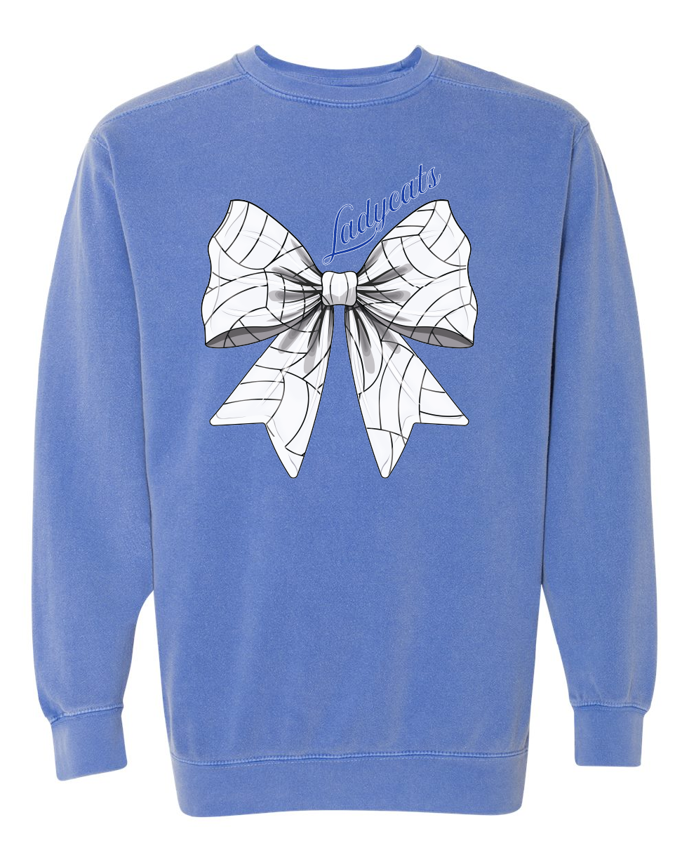 Ladycats Volleyball Bow Crewneck Sweatshirt #2