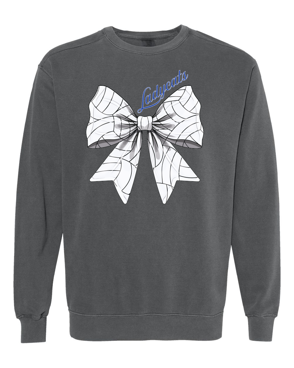 Ladycats Volleyball Bow Crewneck Sweatshirt #2