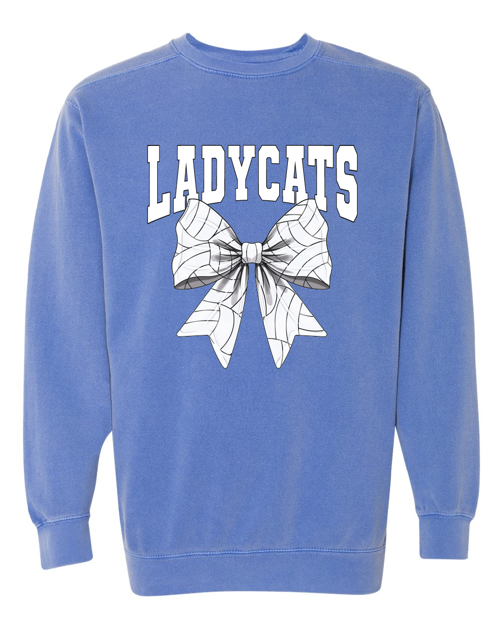 Ladycats Volleyball Bow Crewneck Sweatshirt #1
