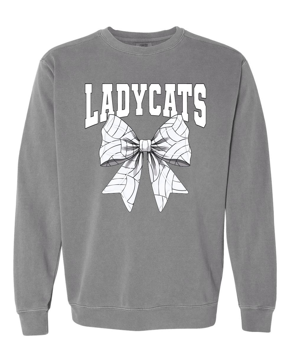 Ladycats Volleyball Bow Crewneck Sweatshirt #1
