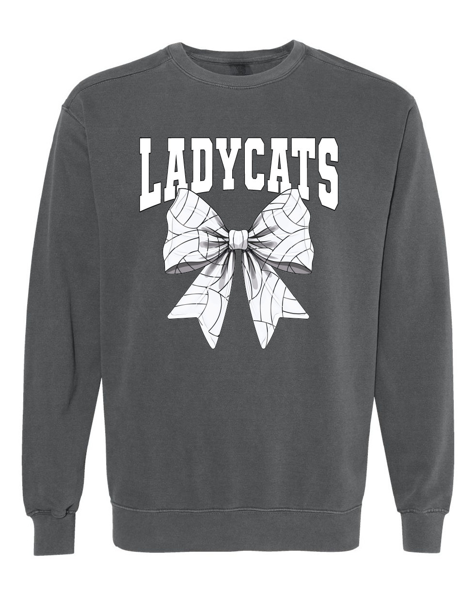 Ladycats Volleyball Bow Crewneck Sweatshirt #1