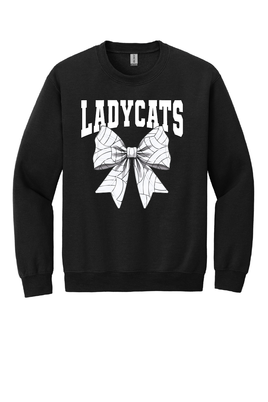 Ladycats Volleyball Bow Crewneck Sweatshirt #1