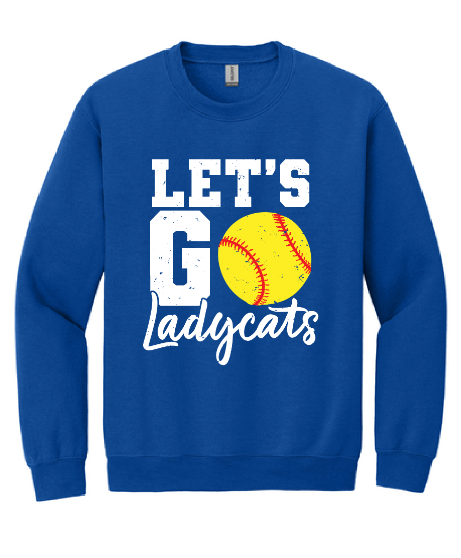 Ladycats Softball Crewneck Sweatshirt #4