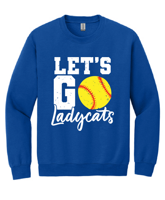 Ladycats Softball Crewneck Sweatshirt #4