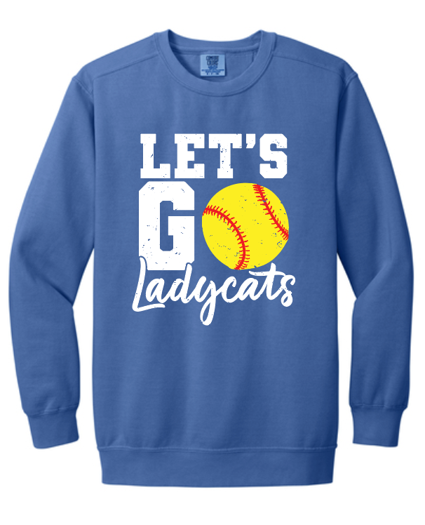 Ladycats Softball Crewneck Sweatshirt #4